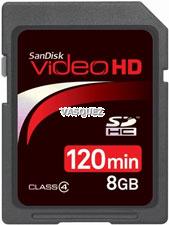 Ultra II SD Video HD Card 8 GB