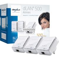 dLAN 500 AVmini Network Kit (3 Adapter, weiß)